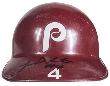 1989-1991  Lenny Dykstra Game Used & Signed Philadelphia Phillies Batting Helmet (J.T. Sports, MEARS & JSA)